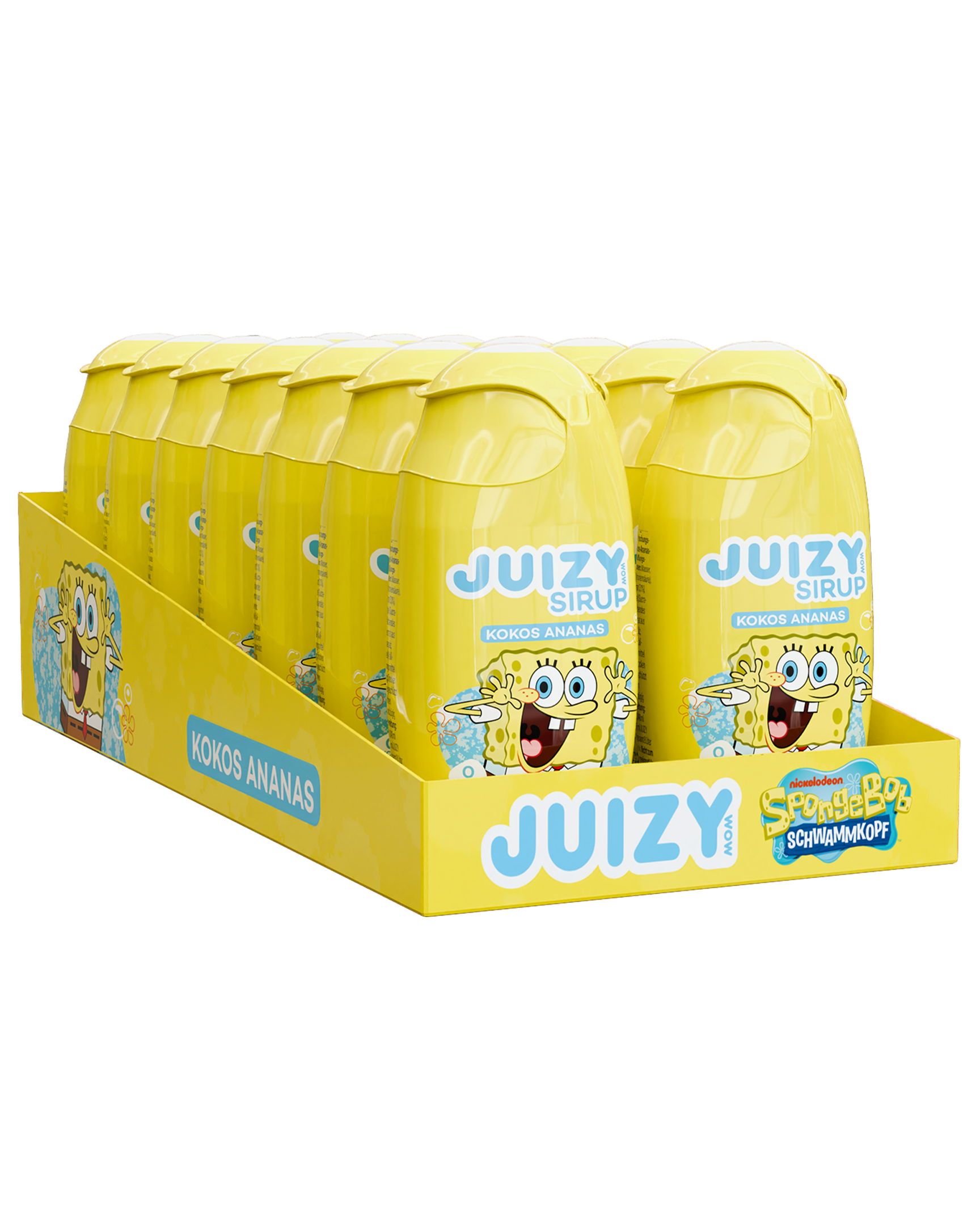 JUIZY WOW SpongeBob - Kokos-Ananas 16er Tray