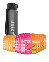 Juizy Wow Herbst-Starter-Set – 16 zuckerfreie Sirups + Trinkflasche