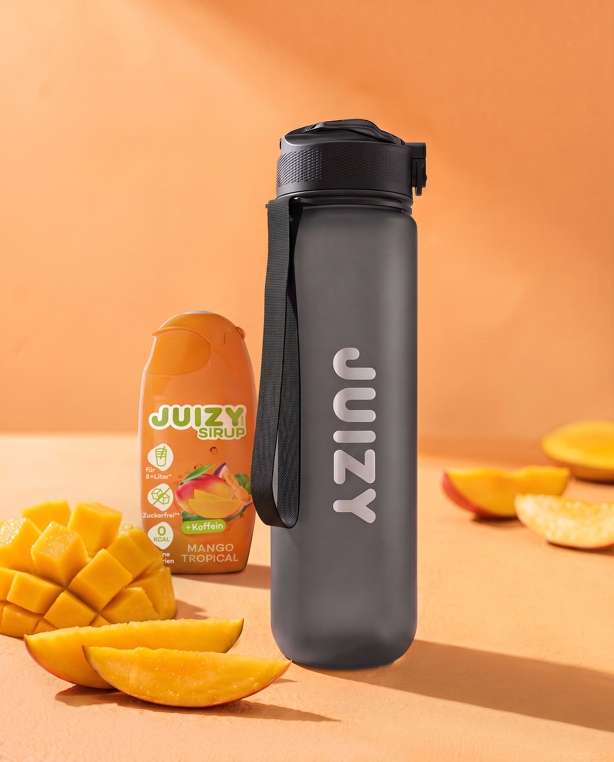 Juizy Wow Herbst-Starter-Set – 16 zuckerfreie Sirups + Trinkflasche